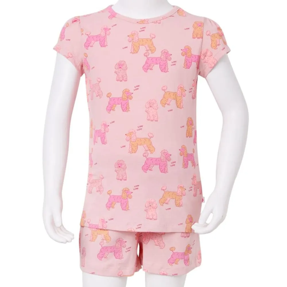 vidaXL Pijama infantil de manga corta rosa claro 92 Outlet