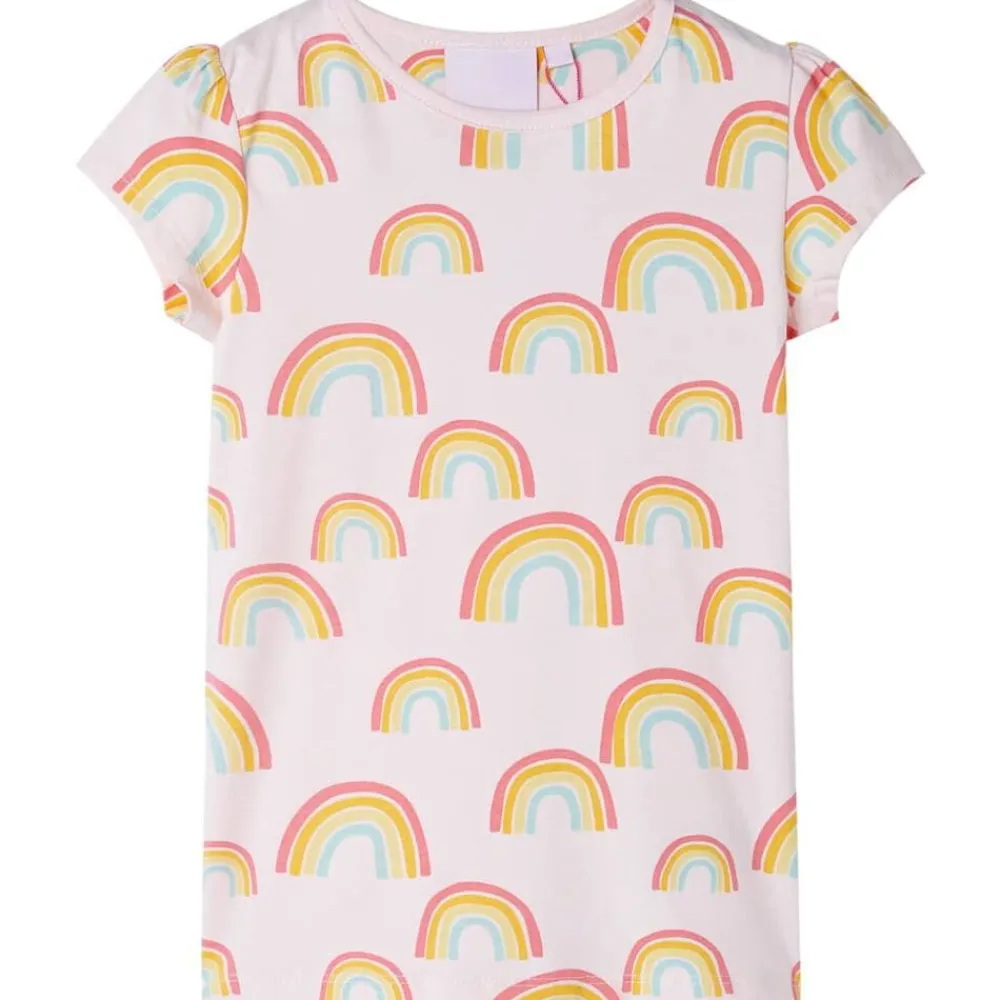 vidaXL Ropa Y Accesorios-Pijama infantil de manga corta rosa suave 92