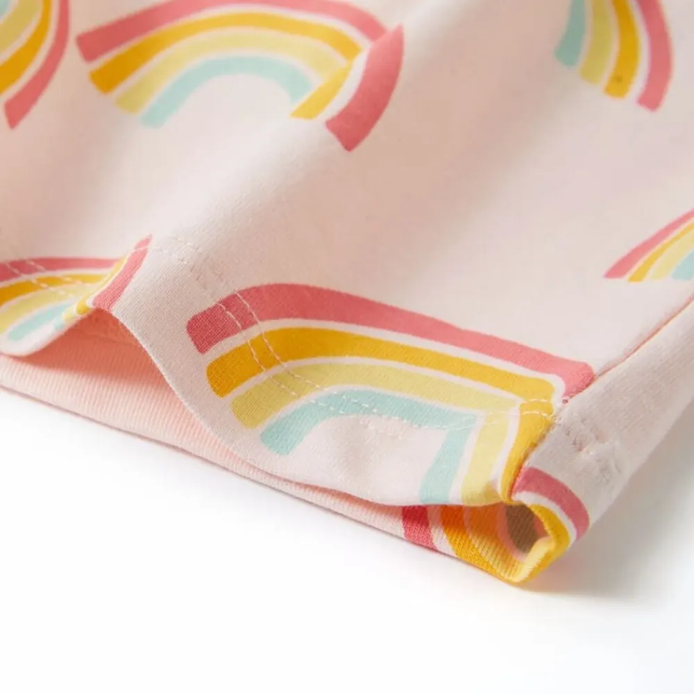 vidaXL Ropa Y Accesorios-Pijama infantil de manga corta rosa suave 92