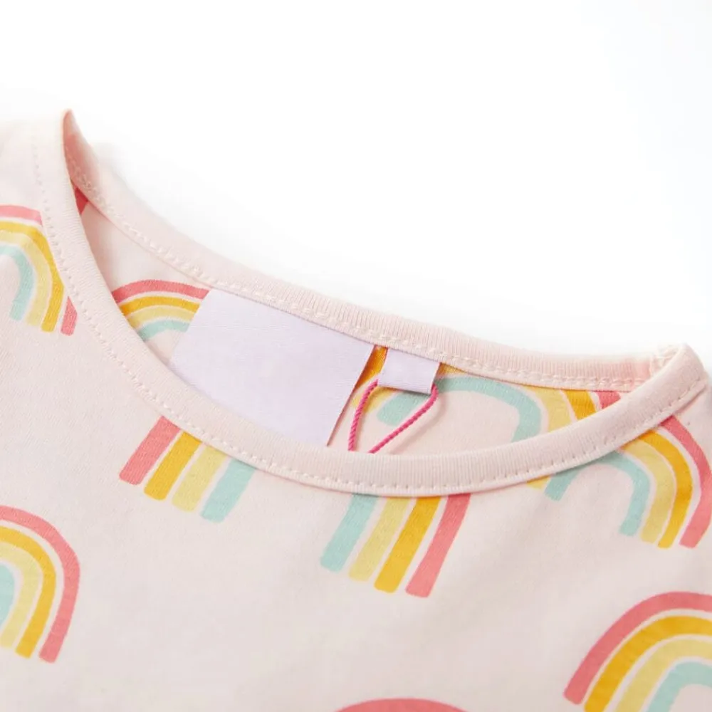 vidaXL Ropa Y Accesorios-Pijama infantil de manga corta rosa suave 92