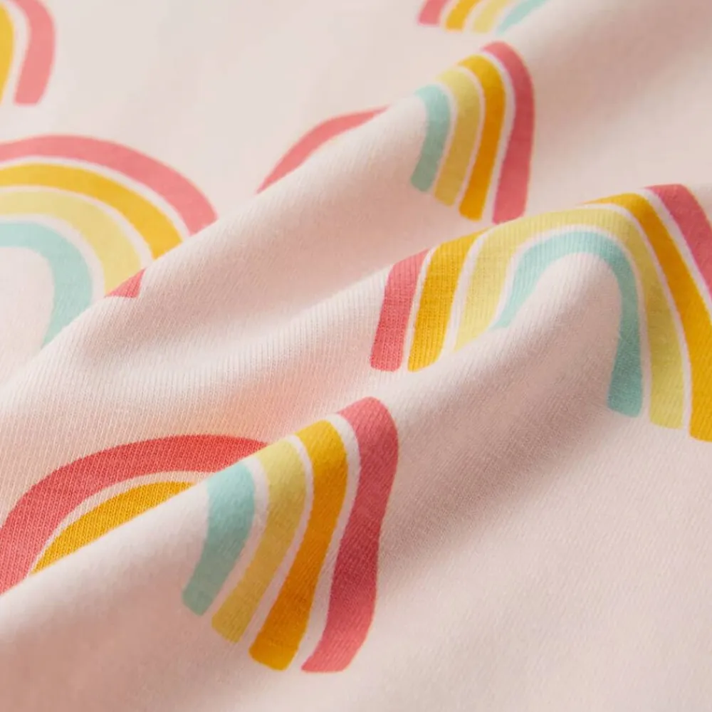 vidaXL Ropa Y Accesorios-Pijama infantil de manga corta rosa suave 92
