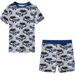 vidaXL Ropa Y Accesorios-Pijama infantil de manga corta gris 92