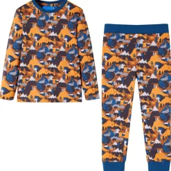 vidaXL Ropa Y Accesorios-Pijama infantil de manga larga coñac 92