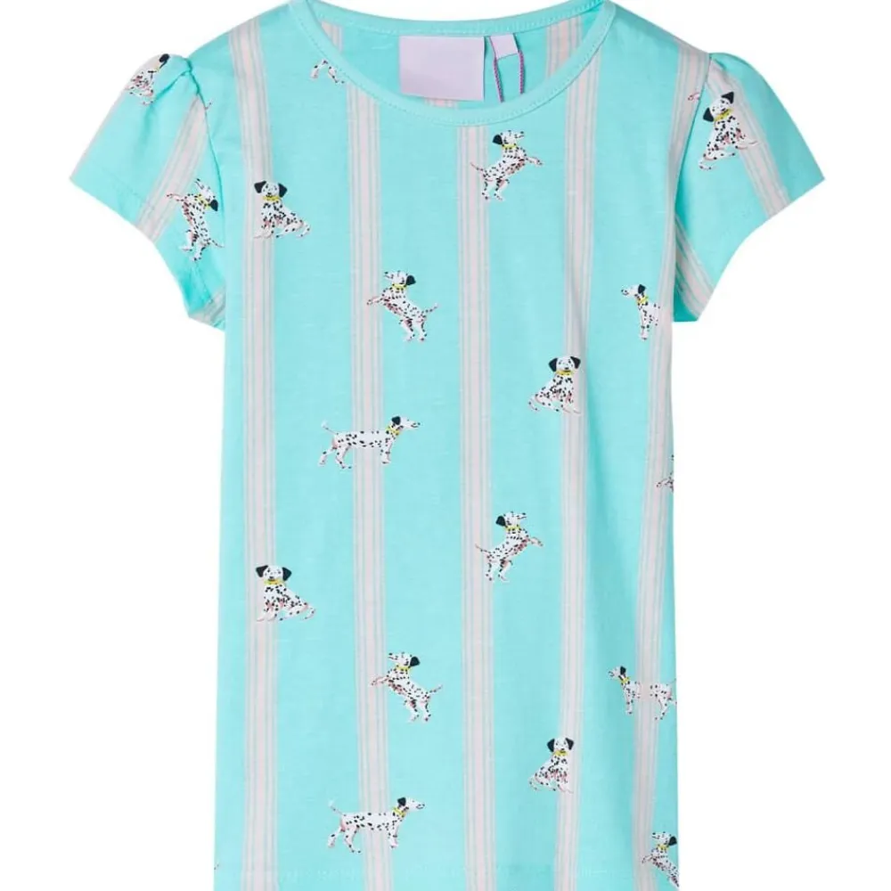 vidaXL Pijama infantil de manga corta color crudo 104
