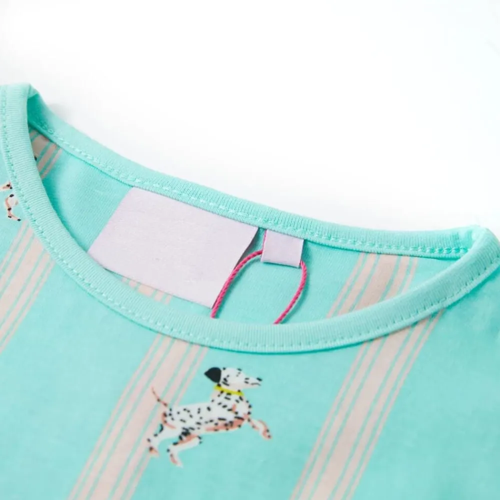 vidaXL Pijama infantil de manga corta color crudo 104