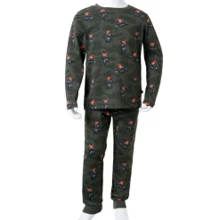 vidaXL Ropa Y Accesorios-Pijama infantil de manga larga caqui 92