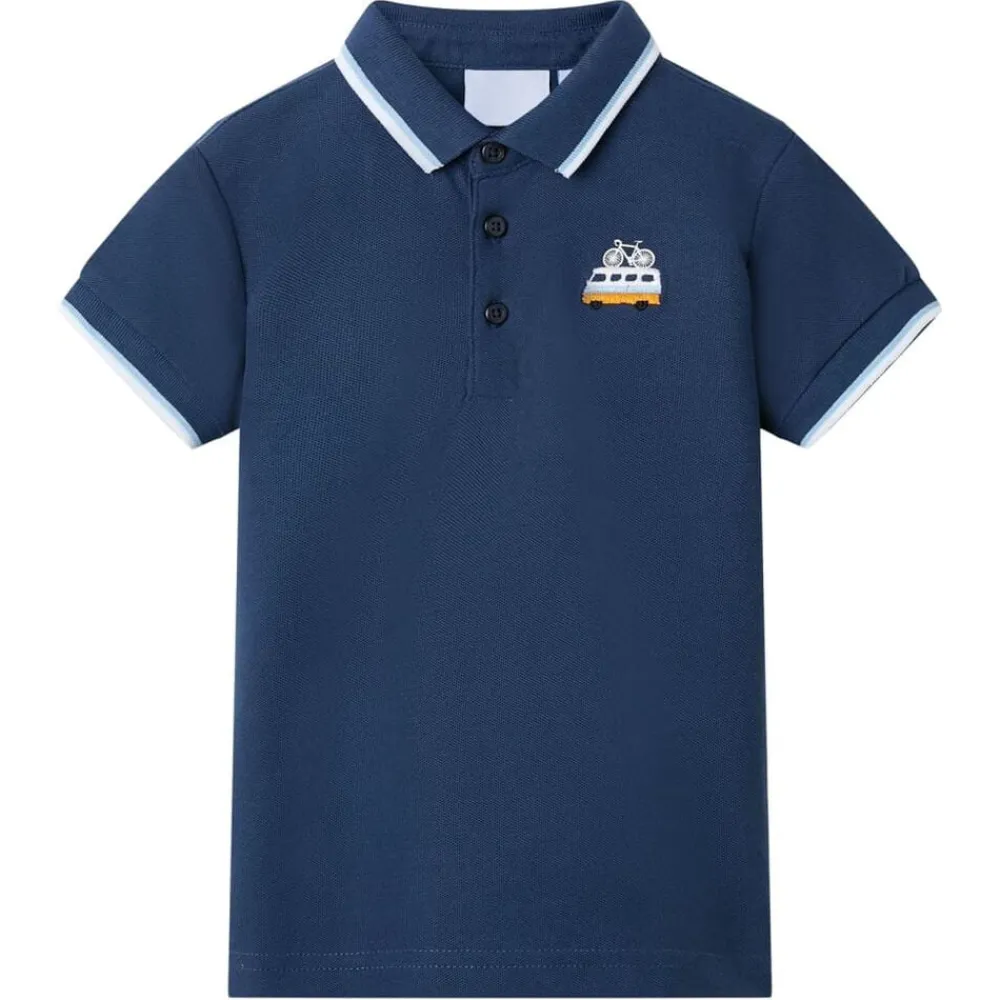 vidaXL Polo infantil azul oscuro 92 Discount