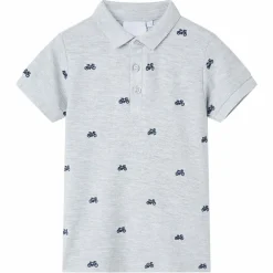 vidaXL Polo infantil melange 92 Gris Discount