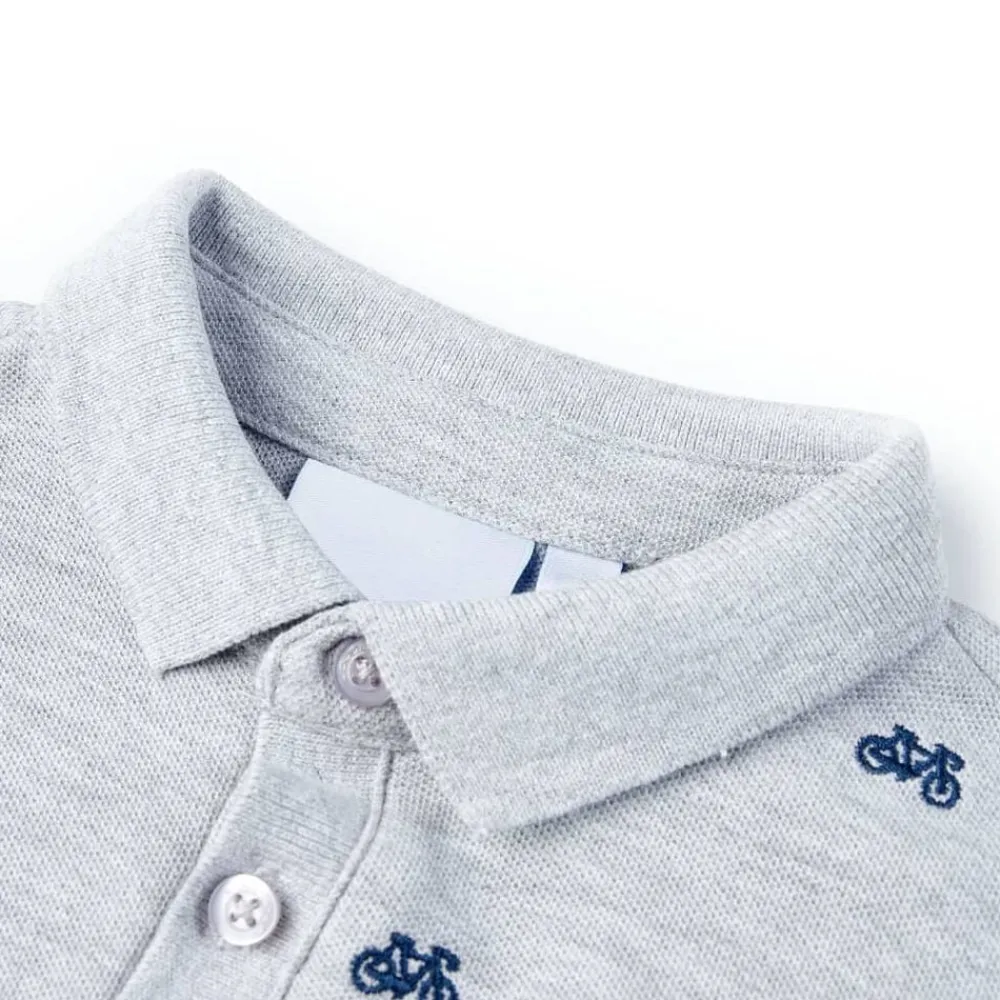 vidaXL Polo infantil melange 92 Gris Discount