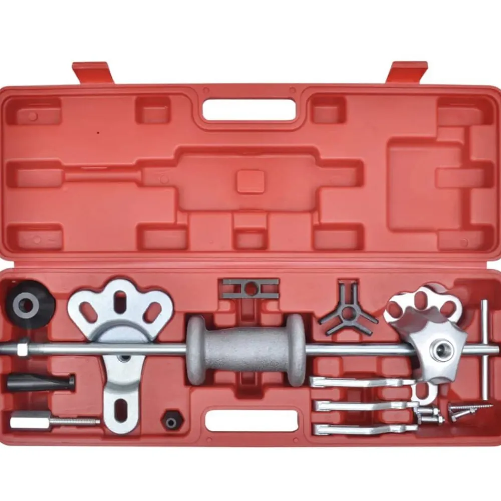 vidaXL Equipo & Herramientas De Taller-Set de herramientas martillo deslizante/tirador 16 piezas