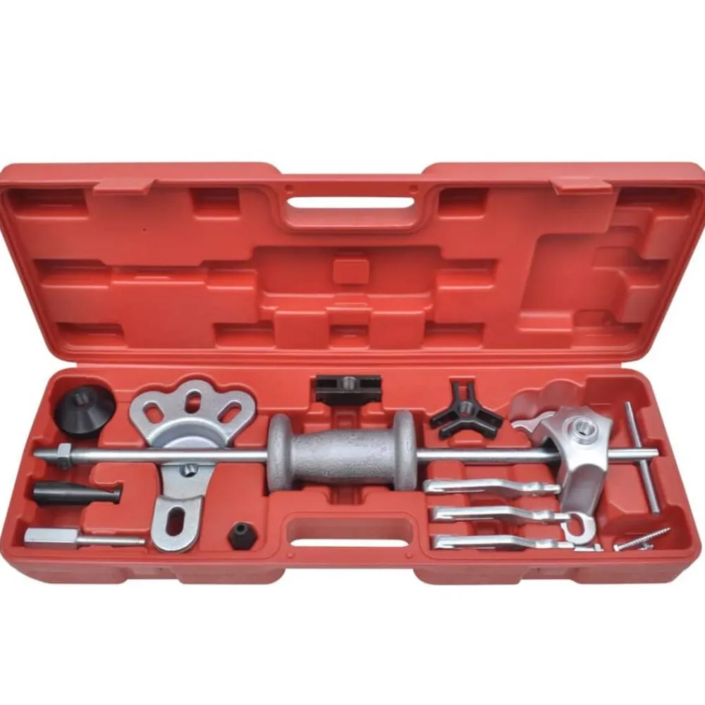 vidaXL Equipo & Herramientas De Taller-Set de herramientas martillo deslizante/tirador 16 piezas