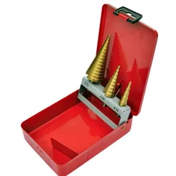 vidaXL Accesorios Para Herramientas-Set De Taladro De Paso Hss Broca Escalonada 3-Piezas Cónica