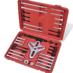 vidaXL Equipo & Herramientas De Taller-Set herramientas extractoras de balanceadores armónicos, 45 piezas