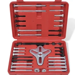 vidaXL Equipo & Herramientas De Taller-Set herramientas extractoras de balanceadores armónicos, 45 piezas