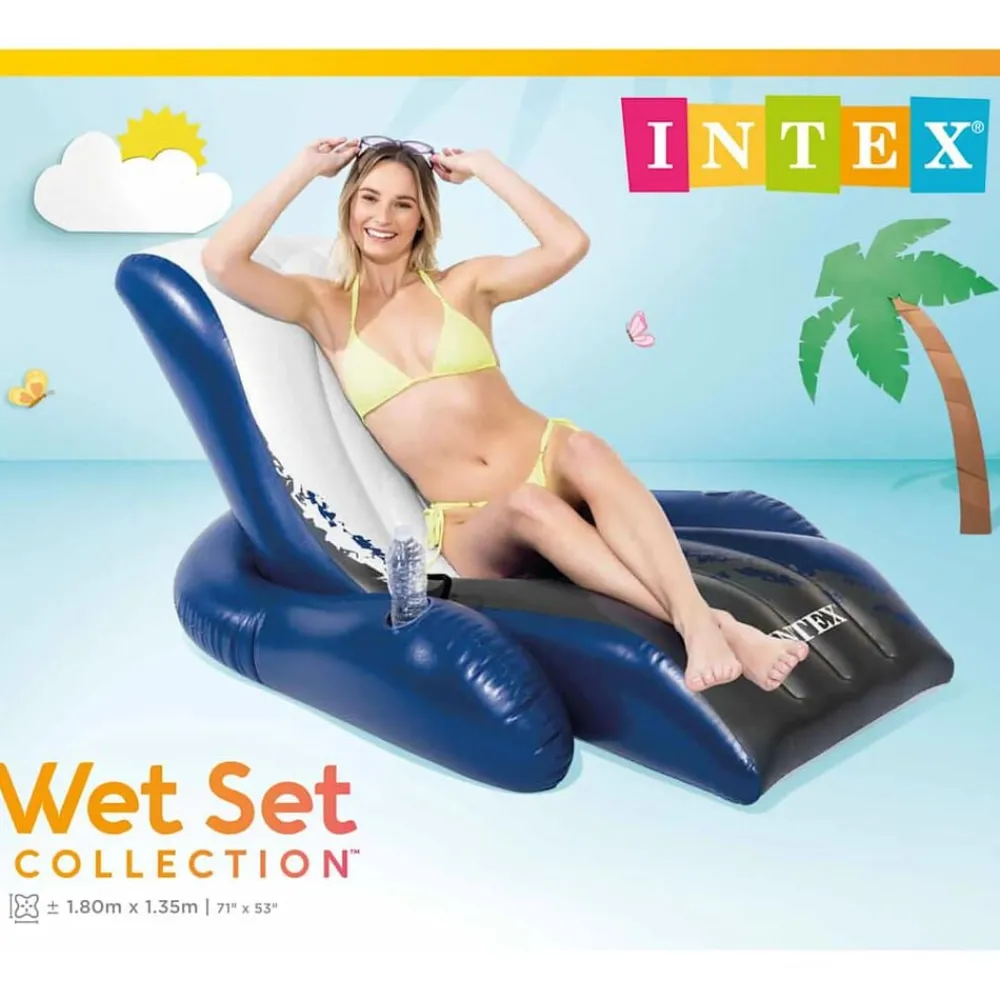 INTEX Sillón hinchable reclinable de agua 58868EU, 180 x 135 cm