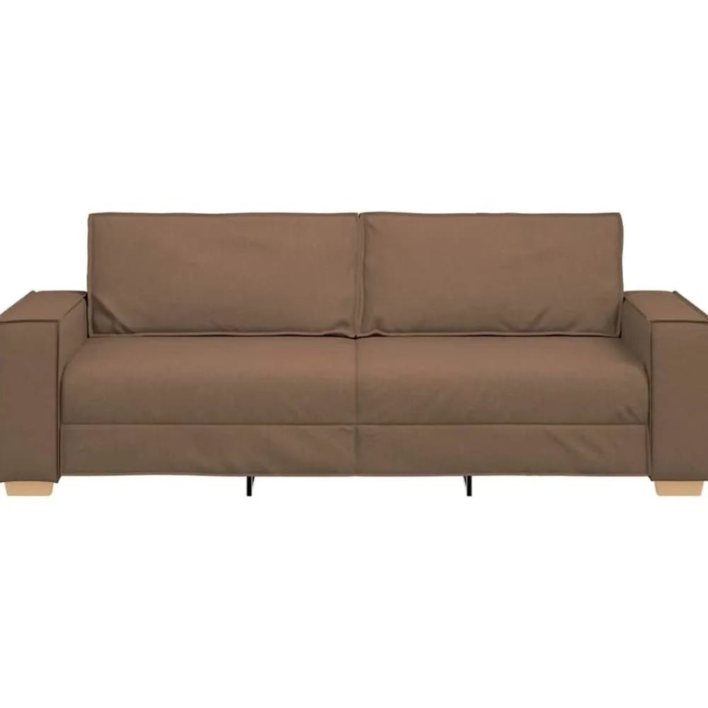 vidaXL Sofá de 3 plazas de tela marrón, 180 cm Marrón Online