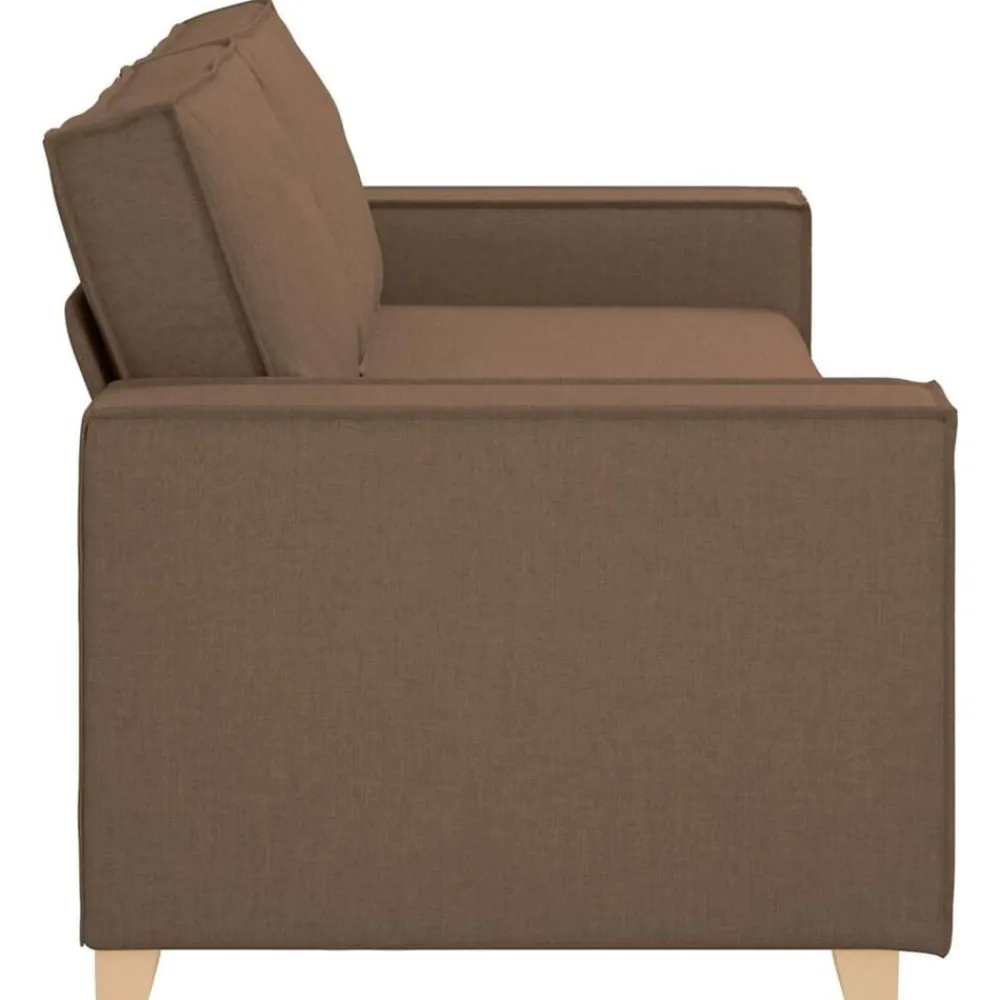 vidaXL Sofá de 3 plazas de tela marrón, 180 cm Marrón Online