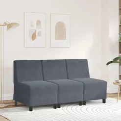 vidaXL Sofás-Sofá modular sin brazos 55 cm terciopelo