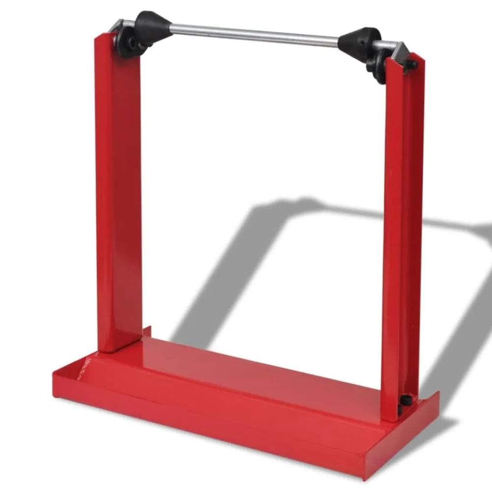 vidaXL Soporte de equilibrio de la rueda de la motocicleta profesional rojo Best