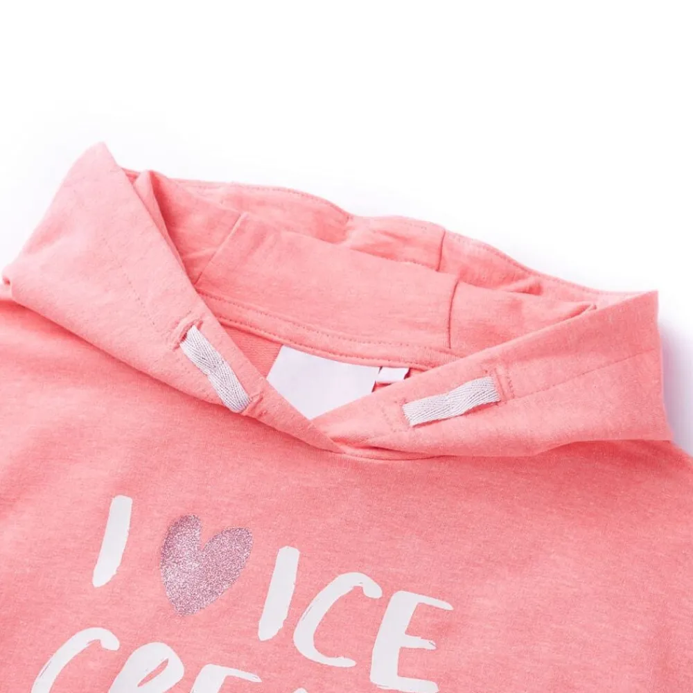 vidaXL Sudadera con capucha infantil brillante 92 Rosa Outlet