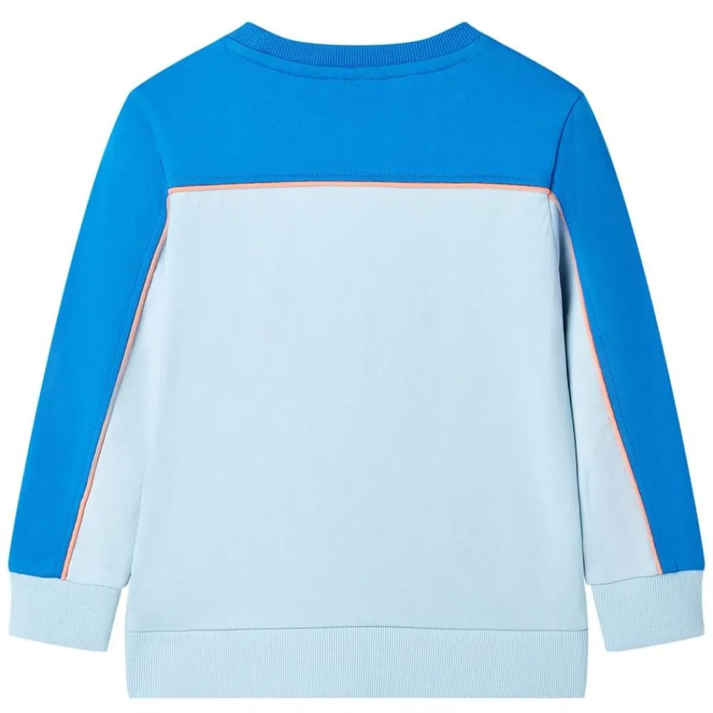 vidaXL Sudadera infantil azul chillón y azul claro 104