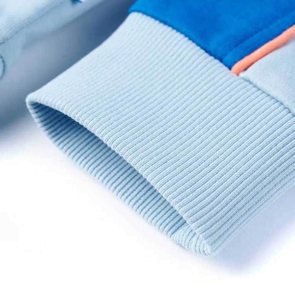 vidaXL Sudadera infantil azul chillón y azul claro 104