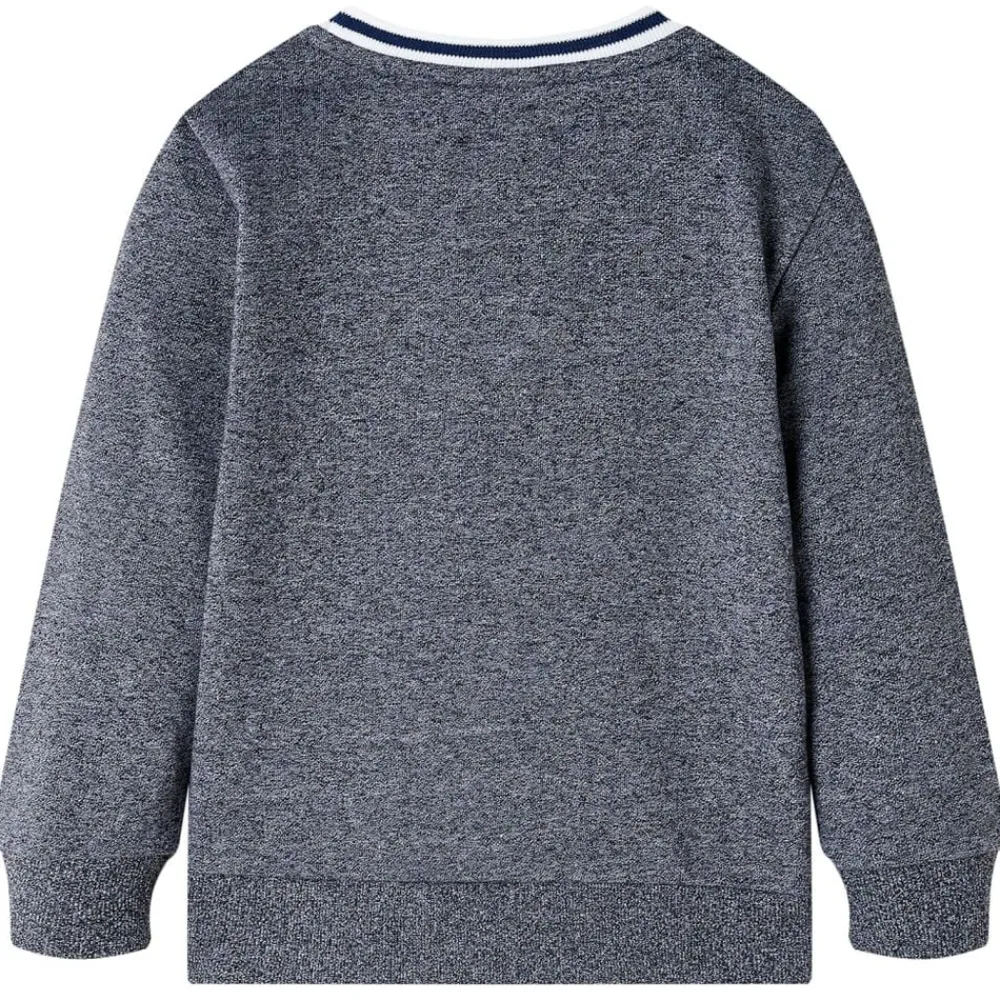 vidaXL Sudadera infantil azul marino mélange 92 Mezcla Clearance