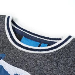 vidaXL Sudadera infantil azul marino mélange 92 Mezcla Clearance