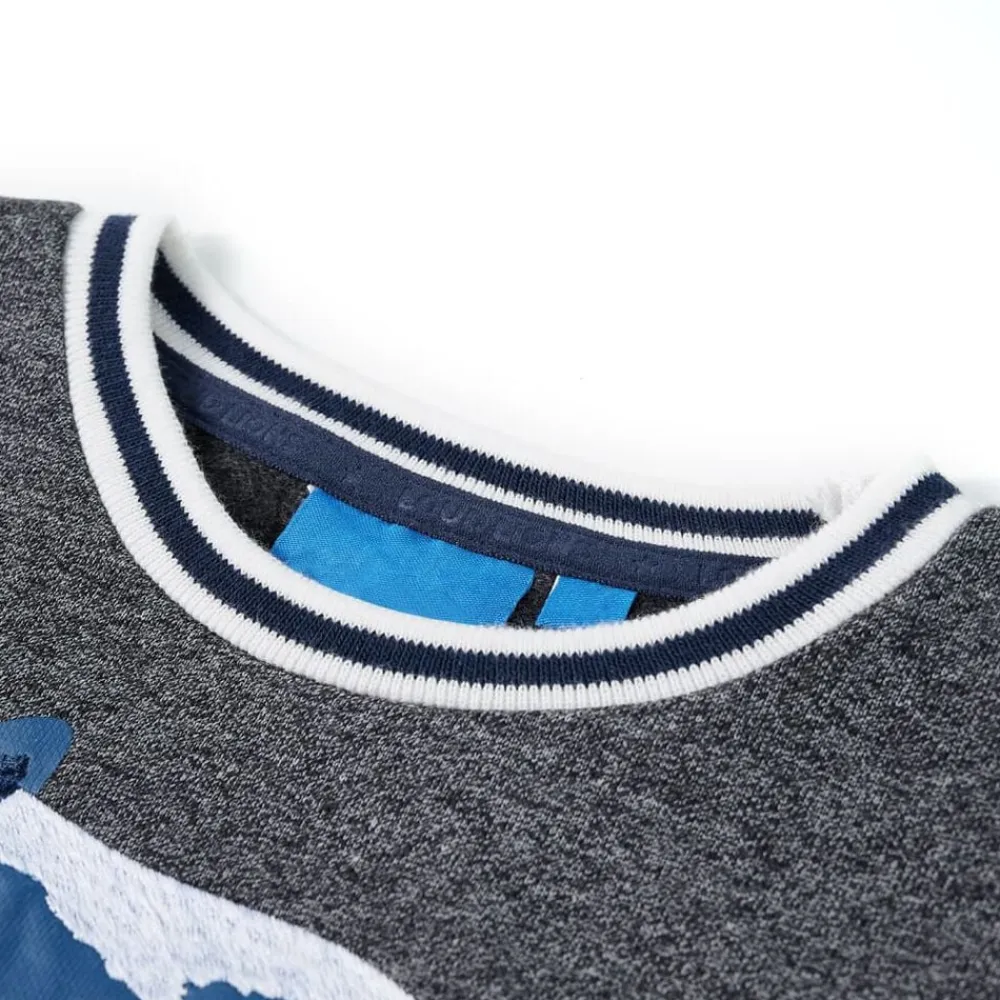 vidaXL Sudadera infantil azul marino mélange 92 Mezcla Clearance