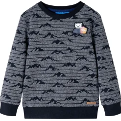 vidaXL Sudadera infantil azul marino mélange 104 Best