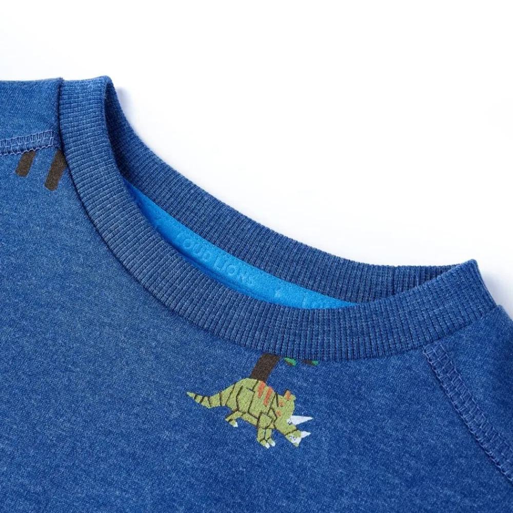 vidaXL Sudadera infantil azul oscuro mélange 104 Best