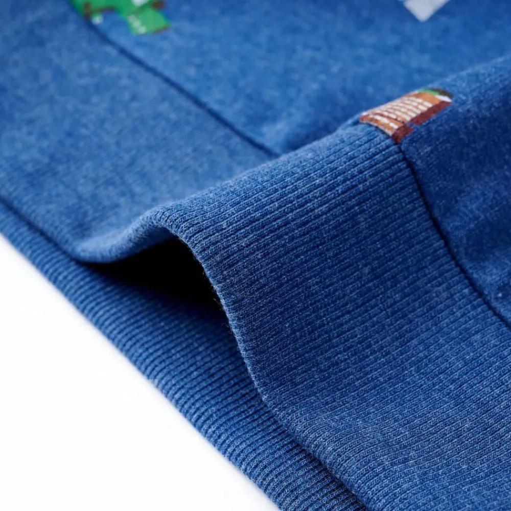 vidaXL Sudadera infantil azul oscuro mélange 104 Best
