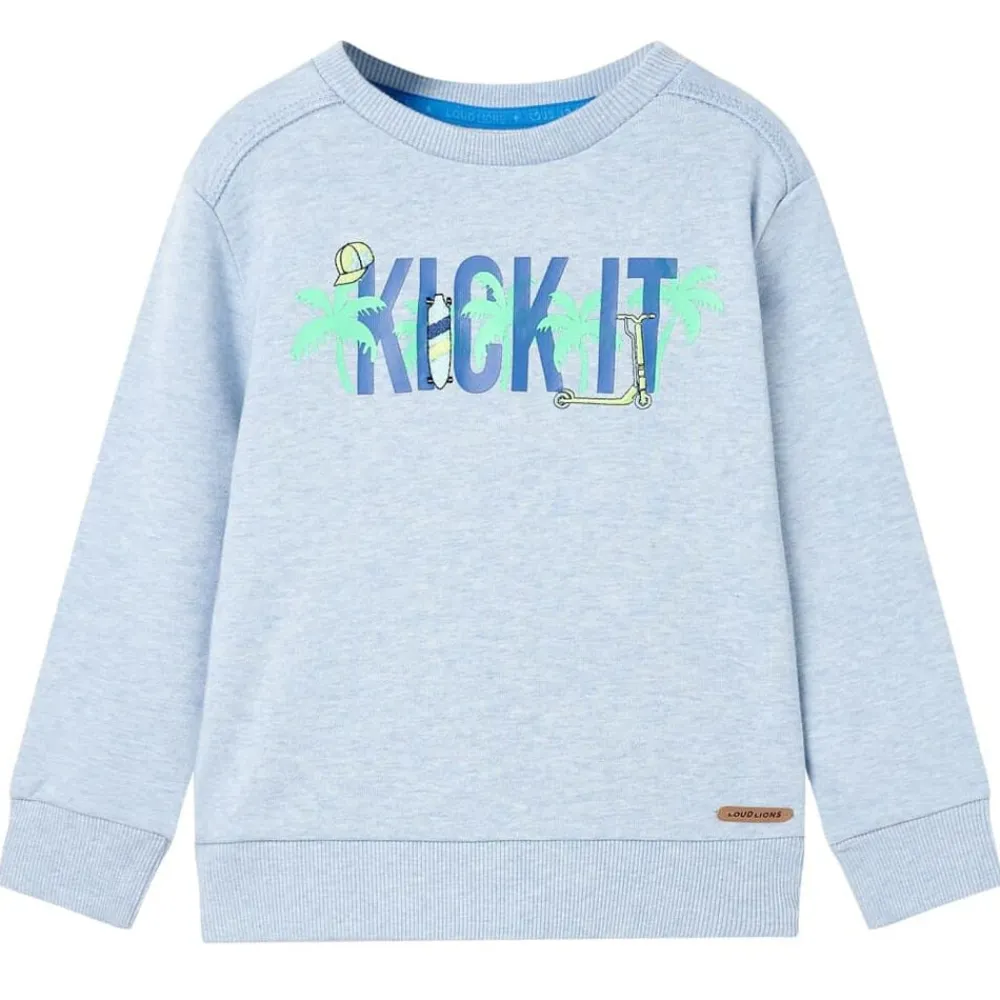 vidaXL Sudadera infantil suave mélange 104 Azul Best