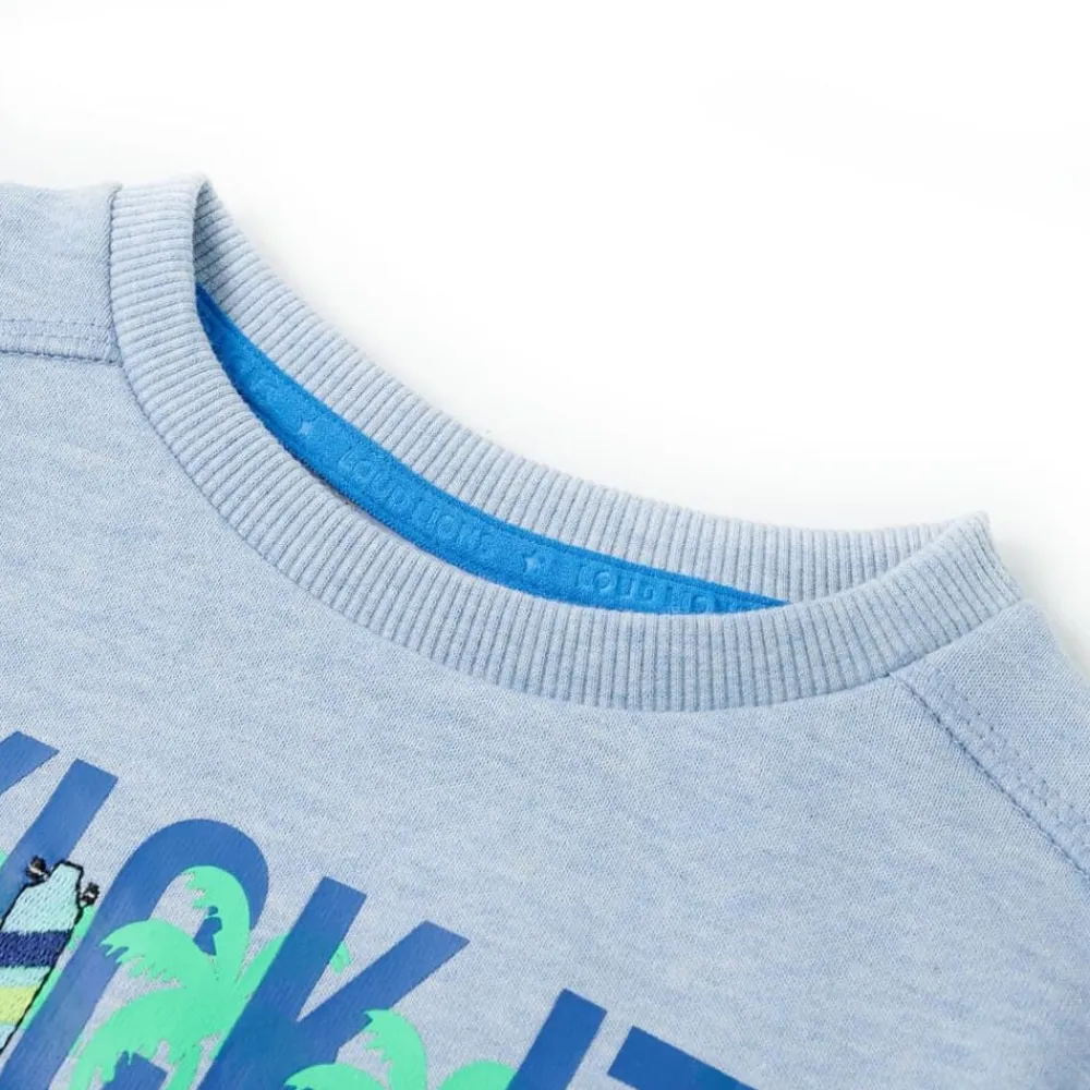 vidaXL Sudadera infantil suave mélange 104 Azul Best