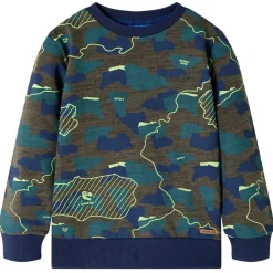 vidaXL Ropa Y Accesorios-Sudadera infantil caqui oscuro mélange 128