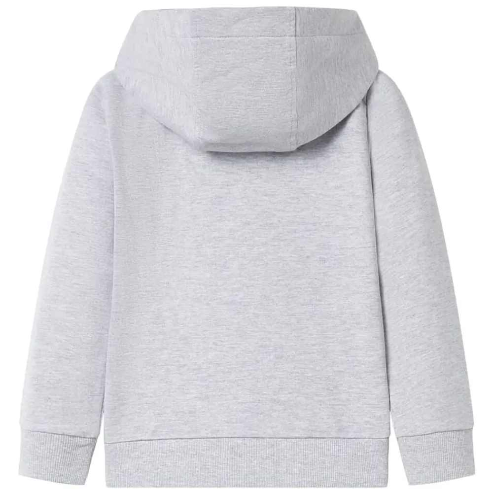 vidaXL Sudadera infantil con capucha y cremallera 92 Gris Sale