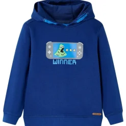 vidaXL Sudadera infantil con capucha azul marino 104
