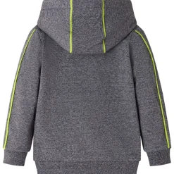 vidaXL Ropa Y Accesorios-Sudadera infantil con capucha y cremallera gris mélange 92