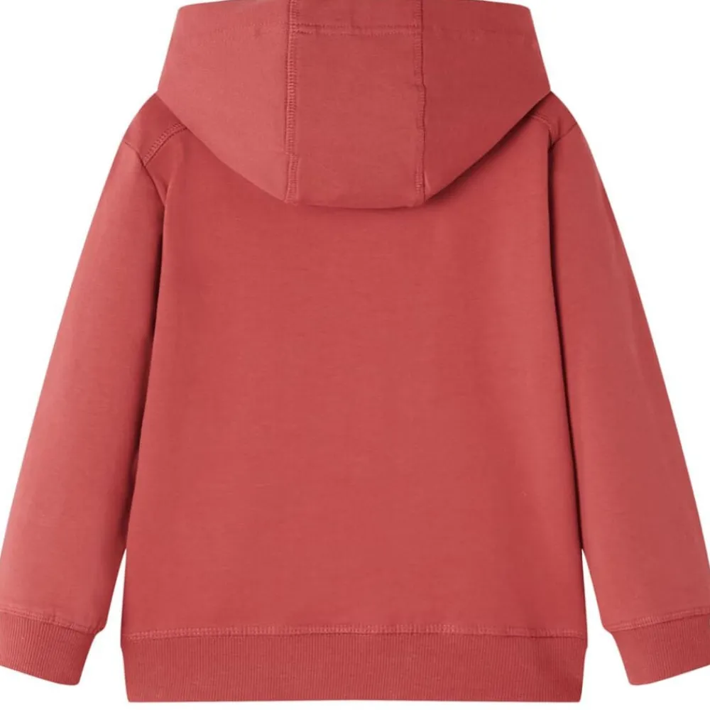 vidaXL Ropa Y Accesorios-Sudadera infantil con capucha rojo tostado 104