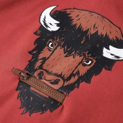 vidaXL Ropa Y Accesorios-Sudadera infantil con capucha rojo tostado 104