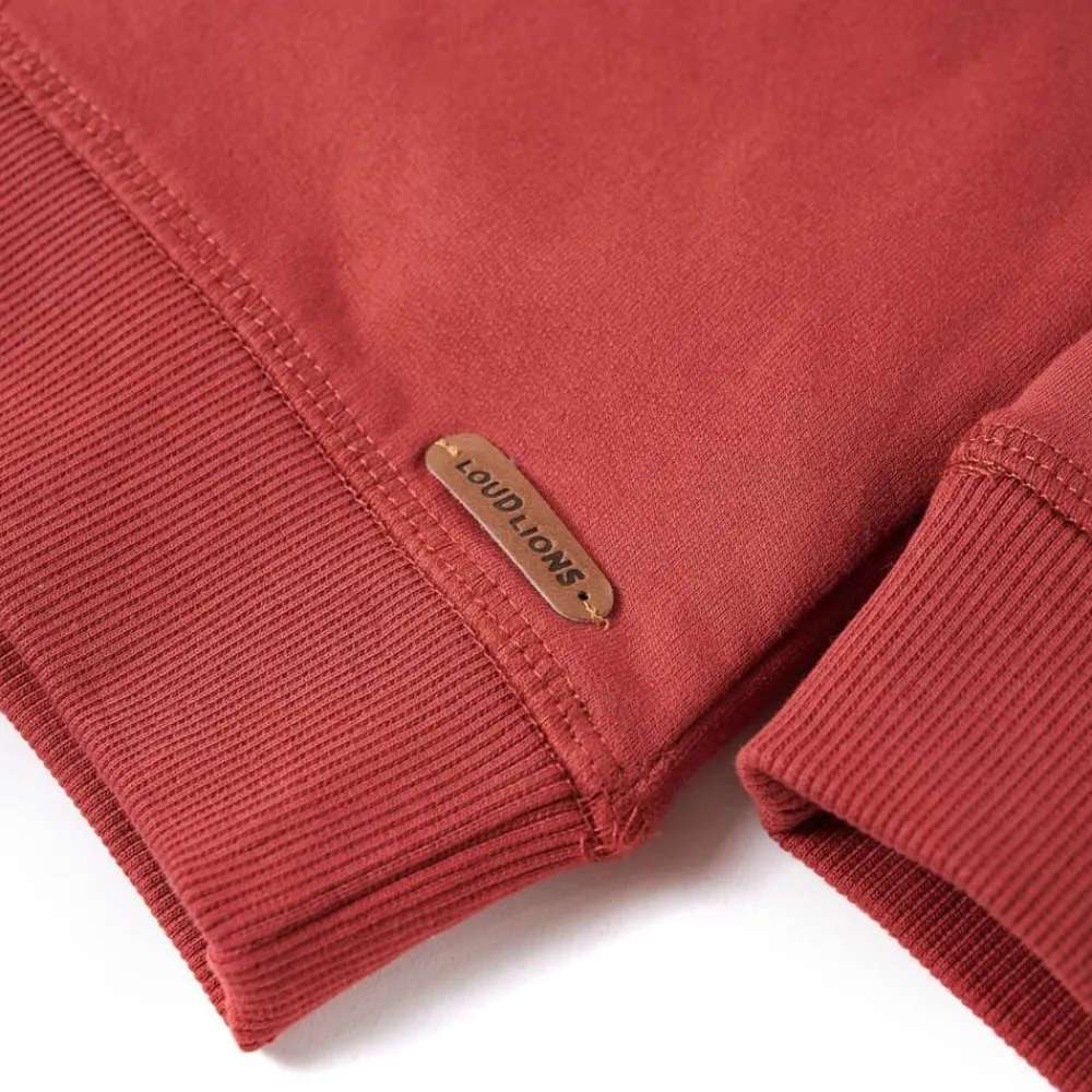 vidaXL Ropa Y Accesorios-Sudadera infantil con capucha rojo tostado 104