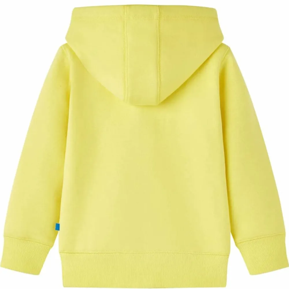 vidaXL Sudadera infantil con capucha y cremallera amarillo claro 92 New