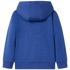 vidaXL Sudadera infantil con capucha y cremallera oscuro mélange 92 Azul