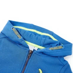 vidaXL Sudadera infantil con capucha y cremallera 92 Azul Hot