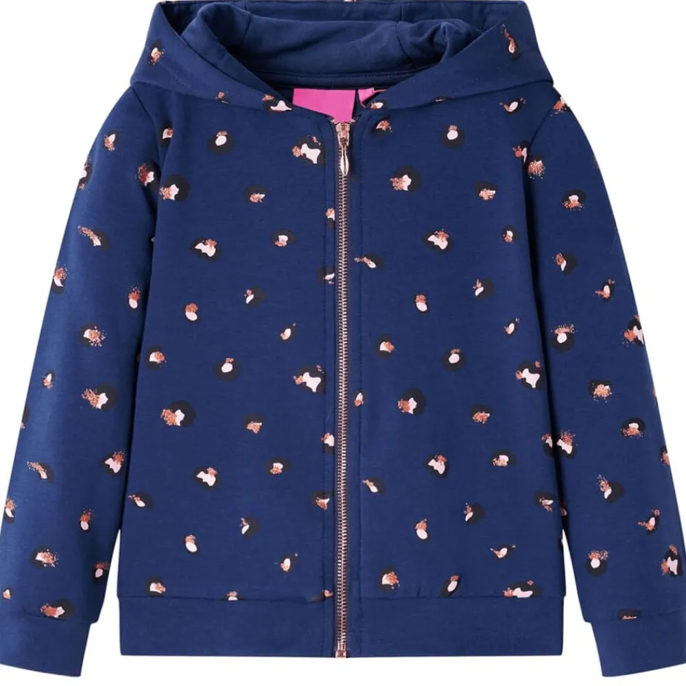 vidaXL Sudadera infantil con capucha azul marino 92 Discount