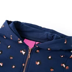 vidaXL Sudadera infantil con capucha azul marino 92 Discount