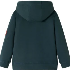 vidaXL Ropa Y Accesorios-Sudadera infantil con capucha verde oscuro 92