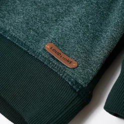 vidaXL Ropa Y Accesorios-Sudadera infantil con capucha verde oscuro 92