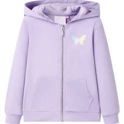 vidaXL Sudadera infantil con capucha color 92 Lila Clearance