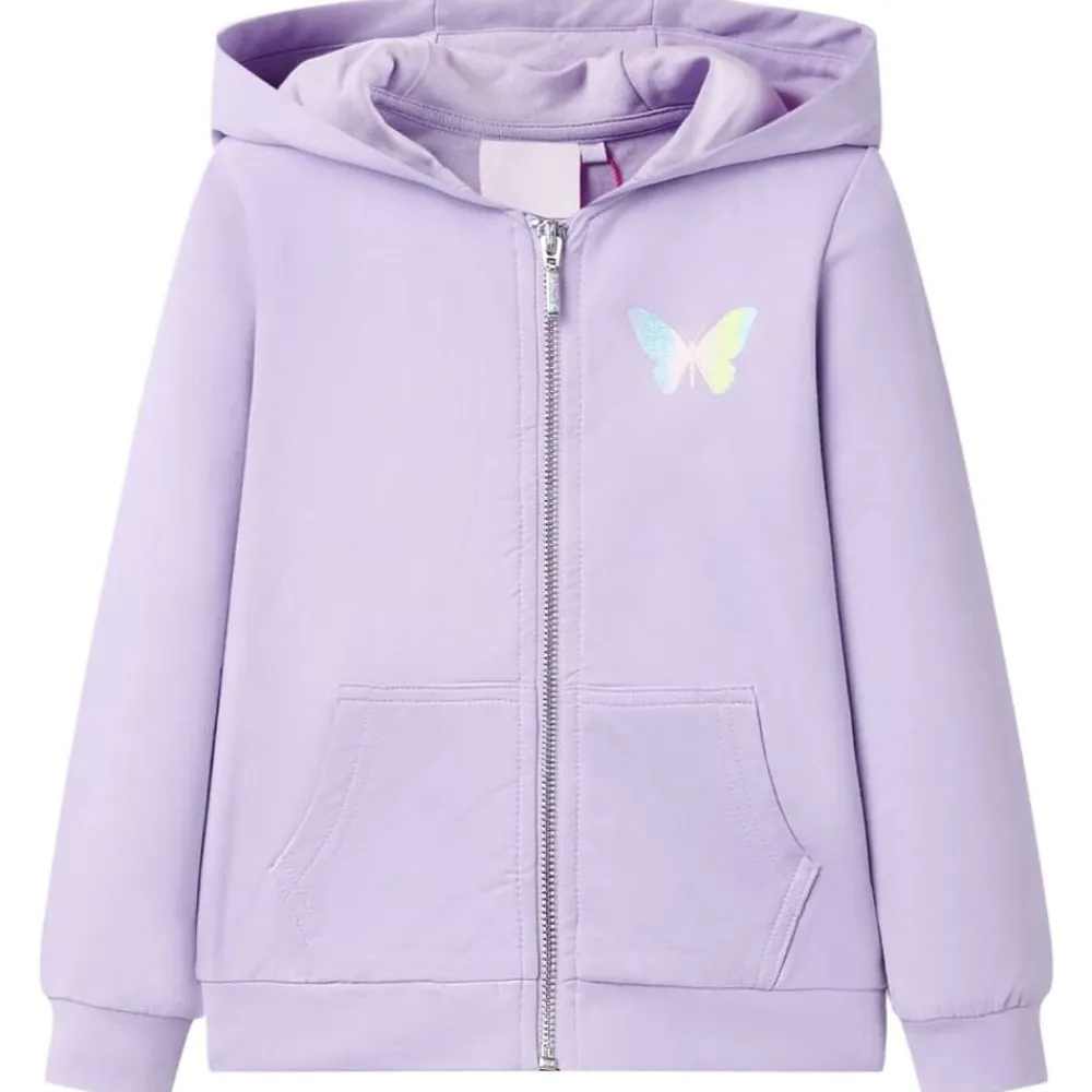 vidaXL Sudadera infantil con capucha color 92 Lila Clearance